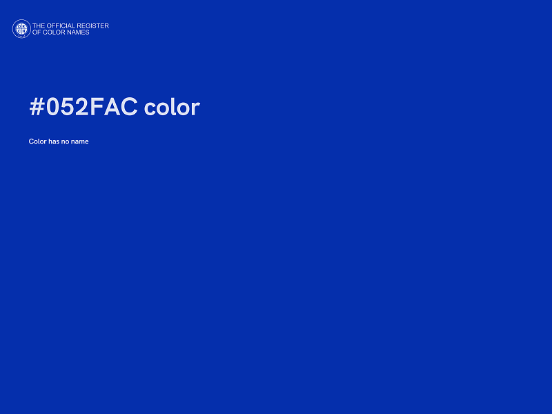 #052FAC color image