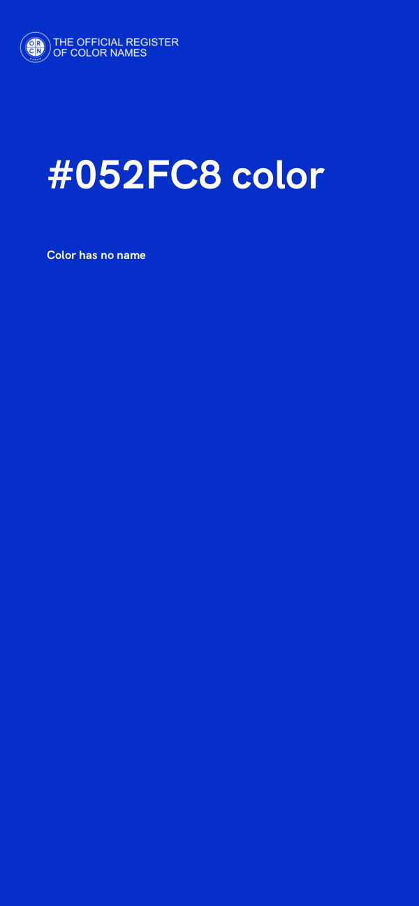 #052FC8 color image