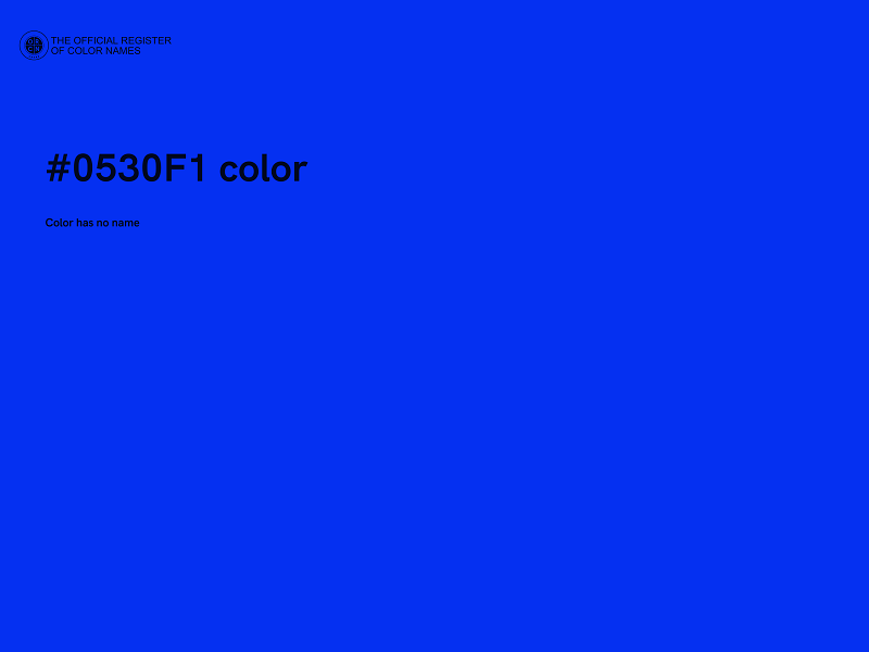 #0530F1 color image