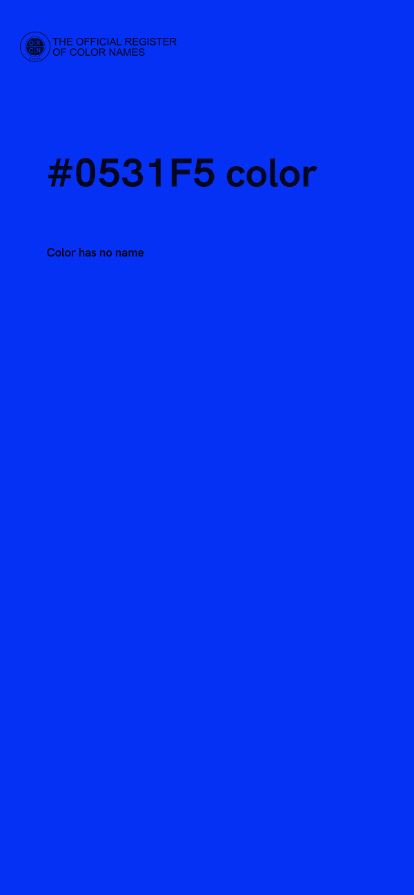 #0531F5 color image