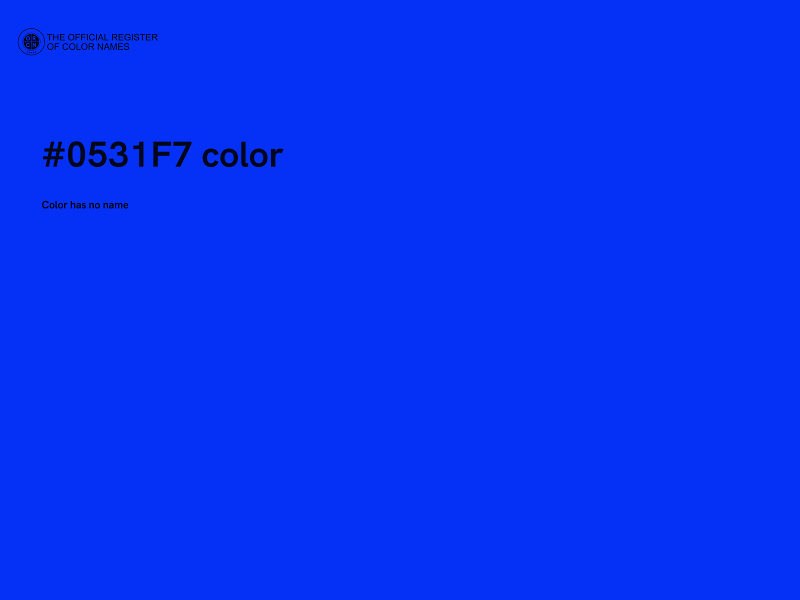 #0531F7 color image