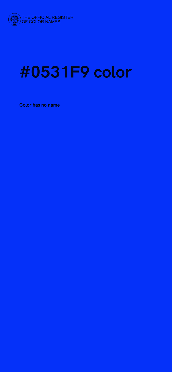 #0531F9 color image