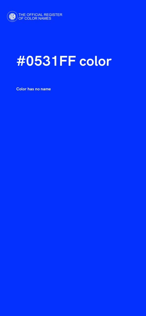 #0531FF color image