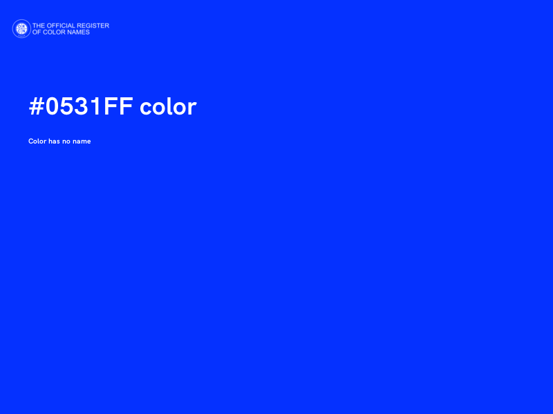 #0531FF color image