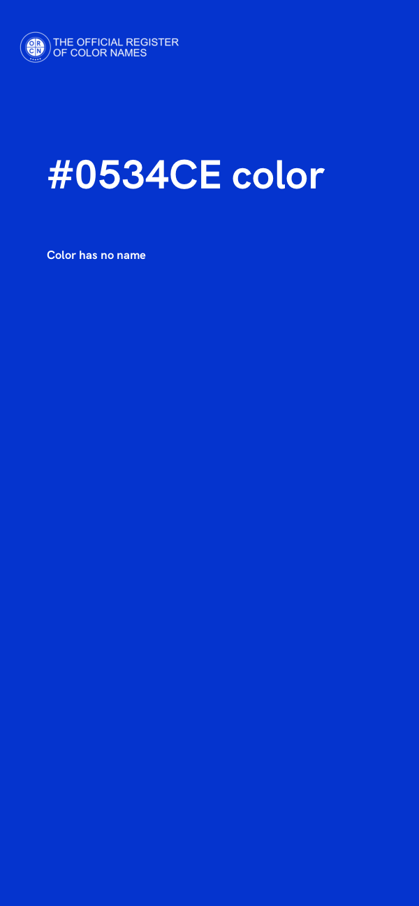 #0534CE color image