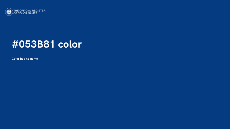 #053B81 color image