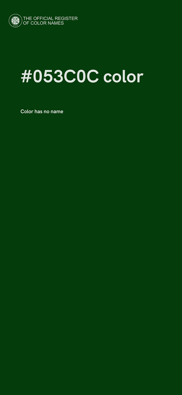 #053C0C color image