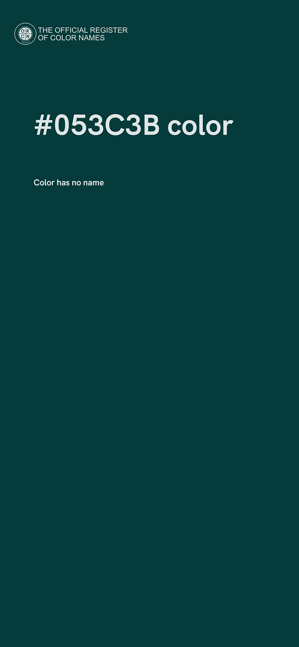 #053C3B color image