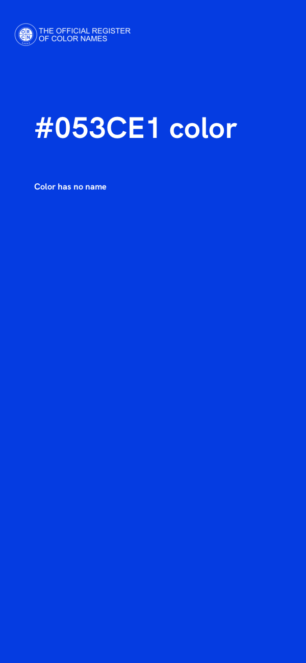 #053CE1 color image