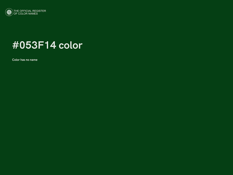 #053F14 color image