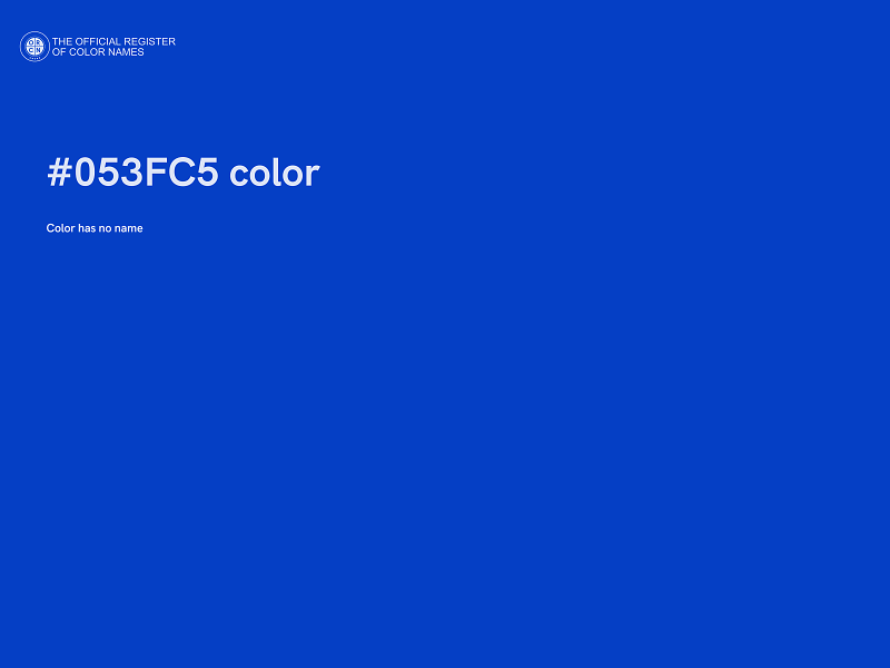 #053FC5 color image