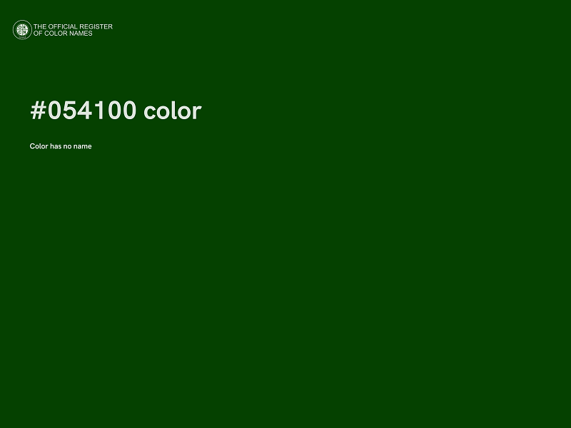 #054100 color image