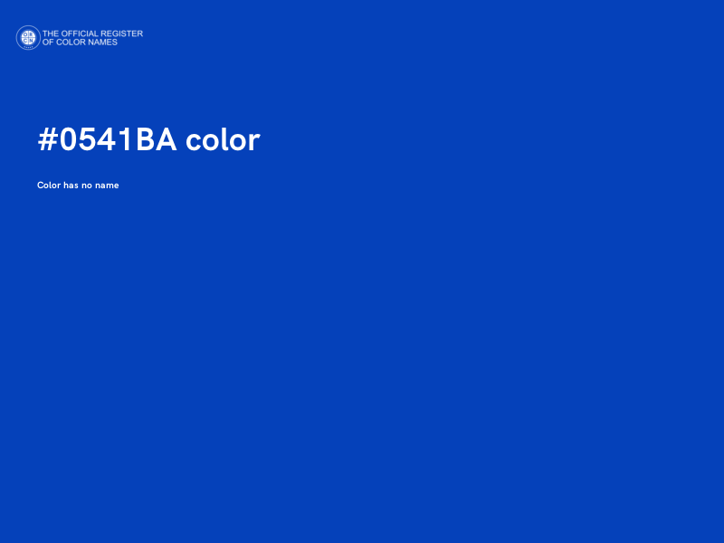 #0541BA color image