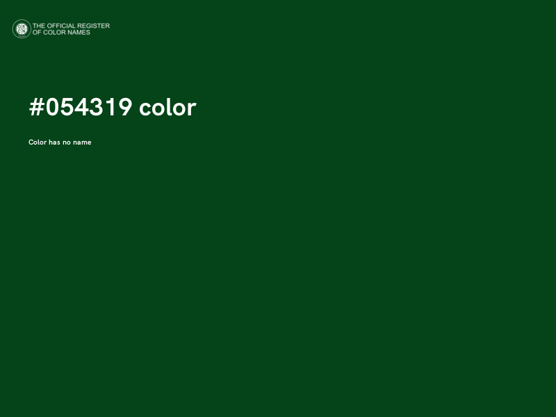 #054319 color image