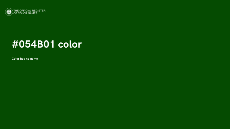 #054B01 color image