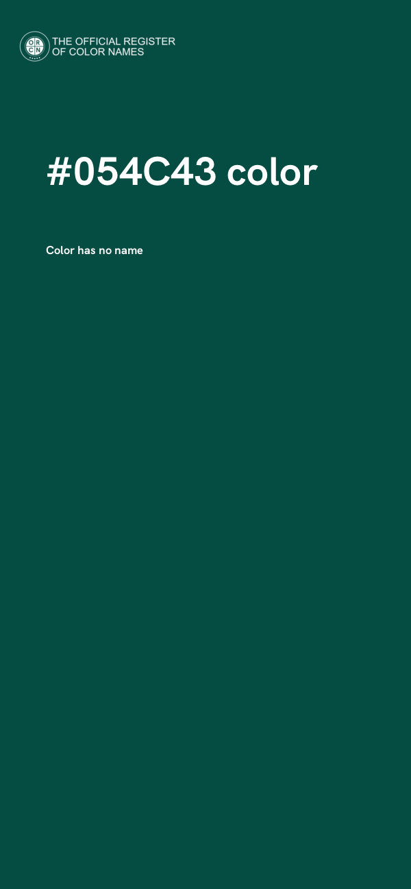 #054C43 color image