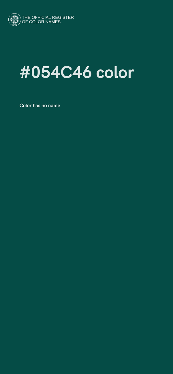 #054C46 color image