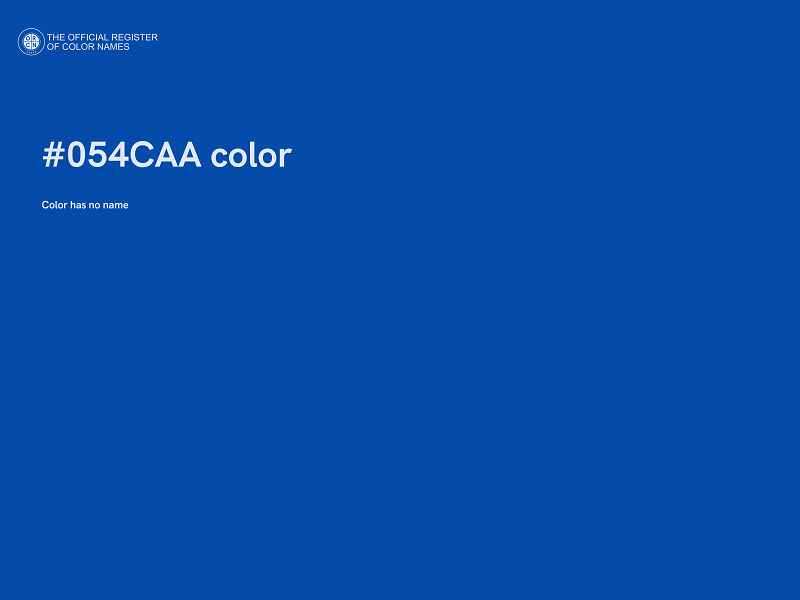 #054CAA color image