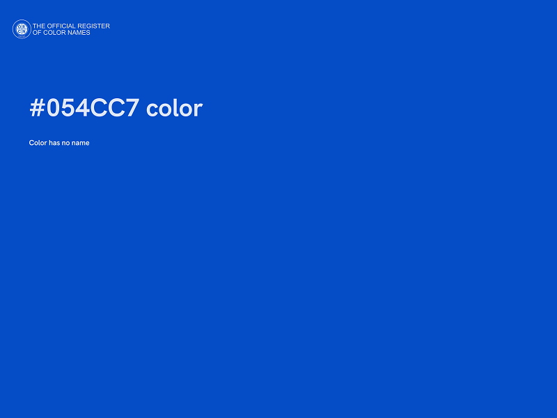 #054CC7 color image