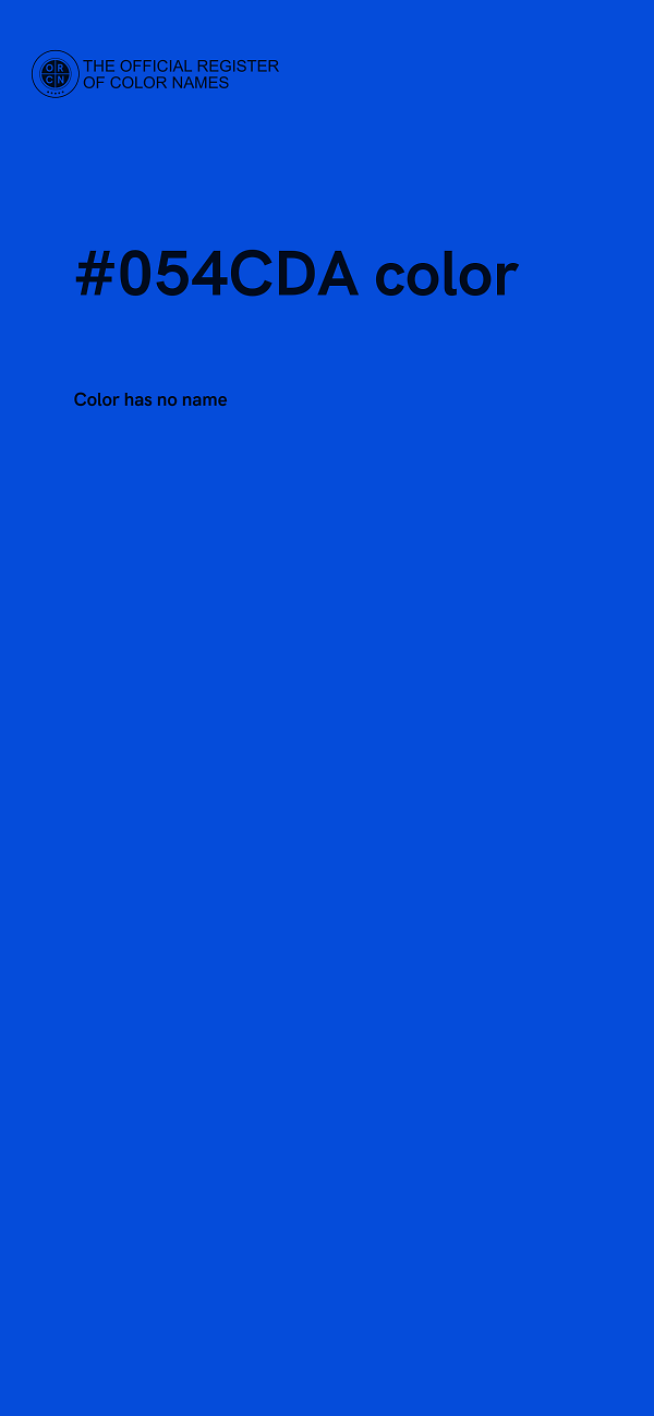 #054CDA color image