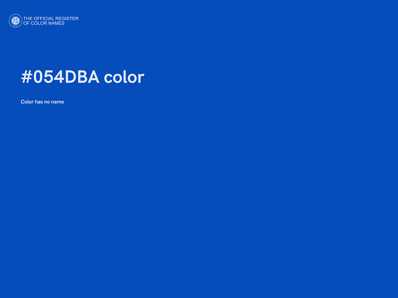 #054DBA color image