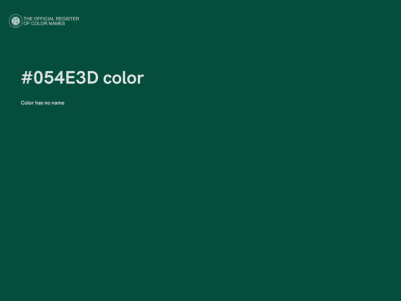 #054E3D color image