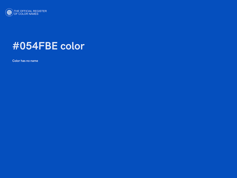 #054FBE color image