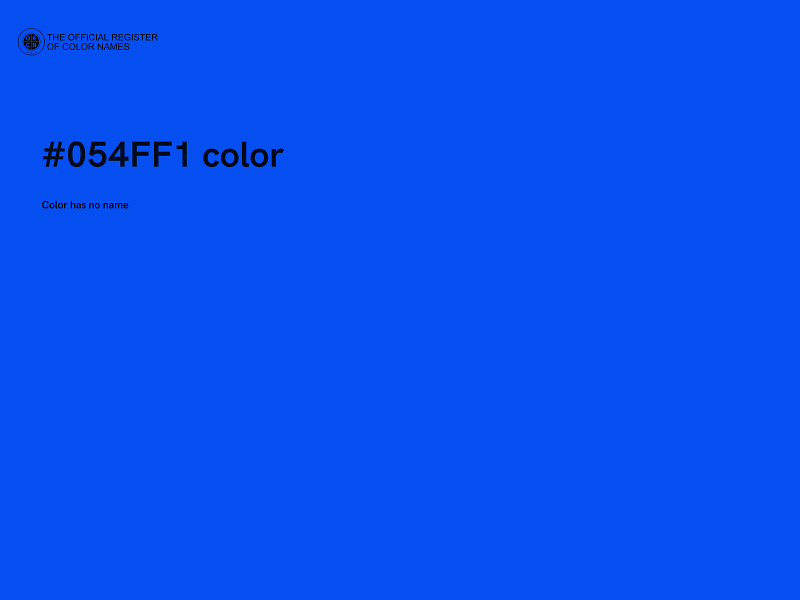 #054FF1 color image