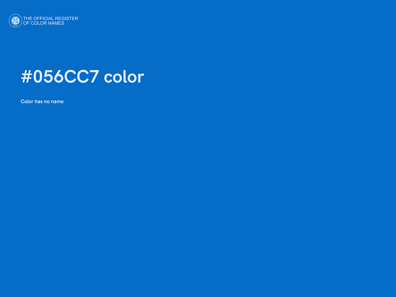 #056CC7 color image