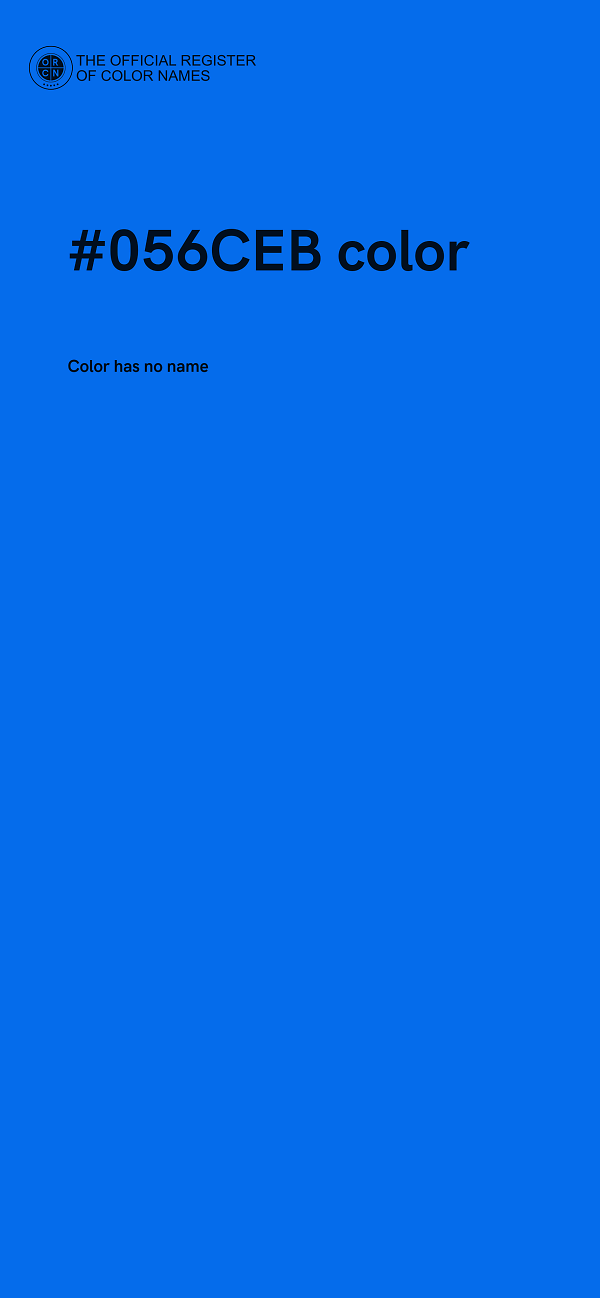 #056CEB color image