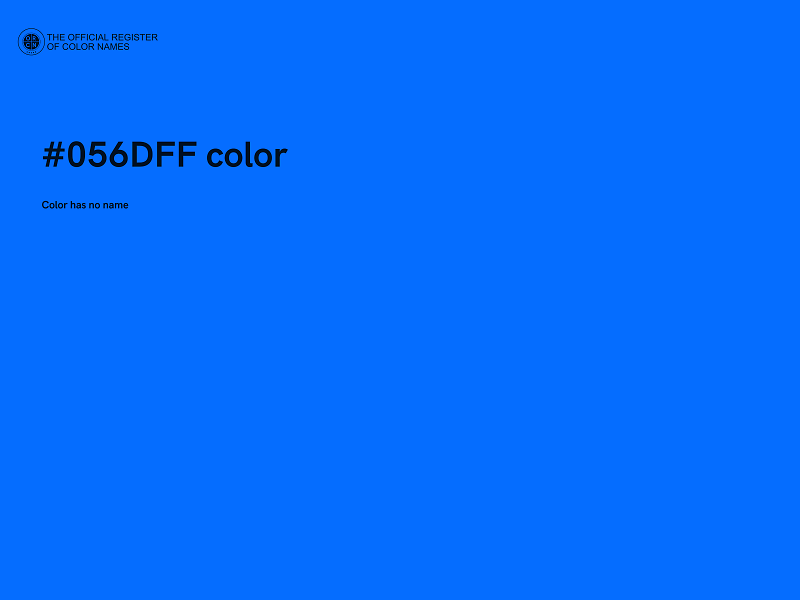#056DFF color image