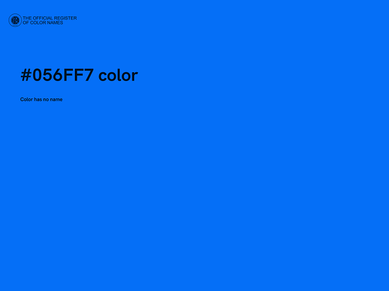 #056FF7 color image