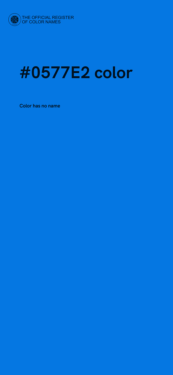 #0577E2 color image