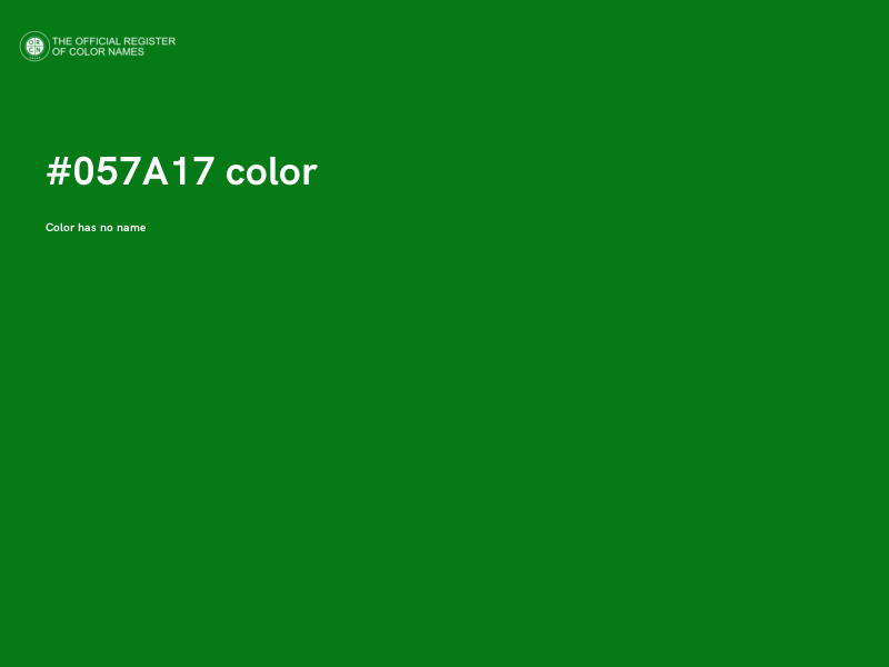 #057A17 color image