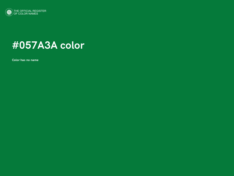 #057A3A color image