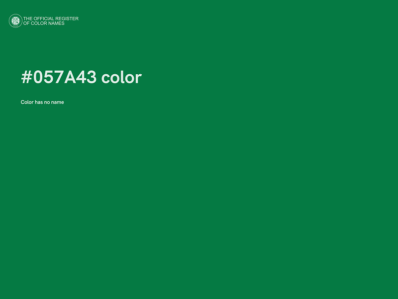 #057A43 color image