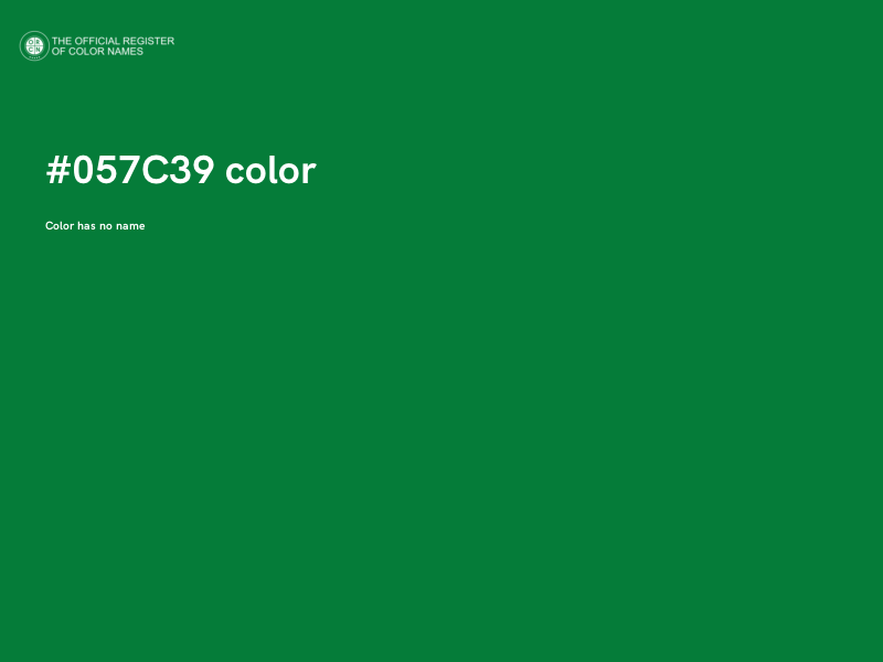 #057C39 color image