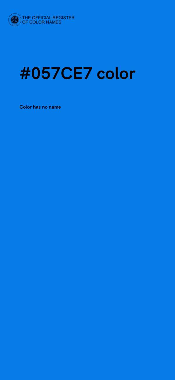 #057CE7 color image