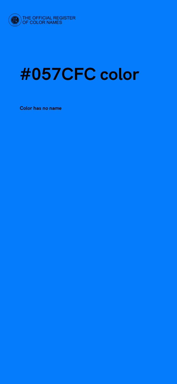 #057CFC color image