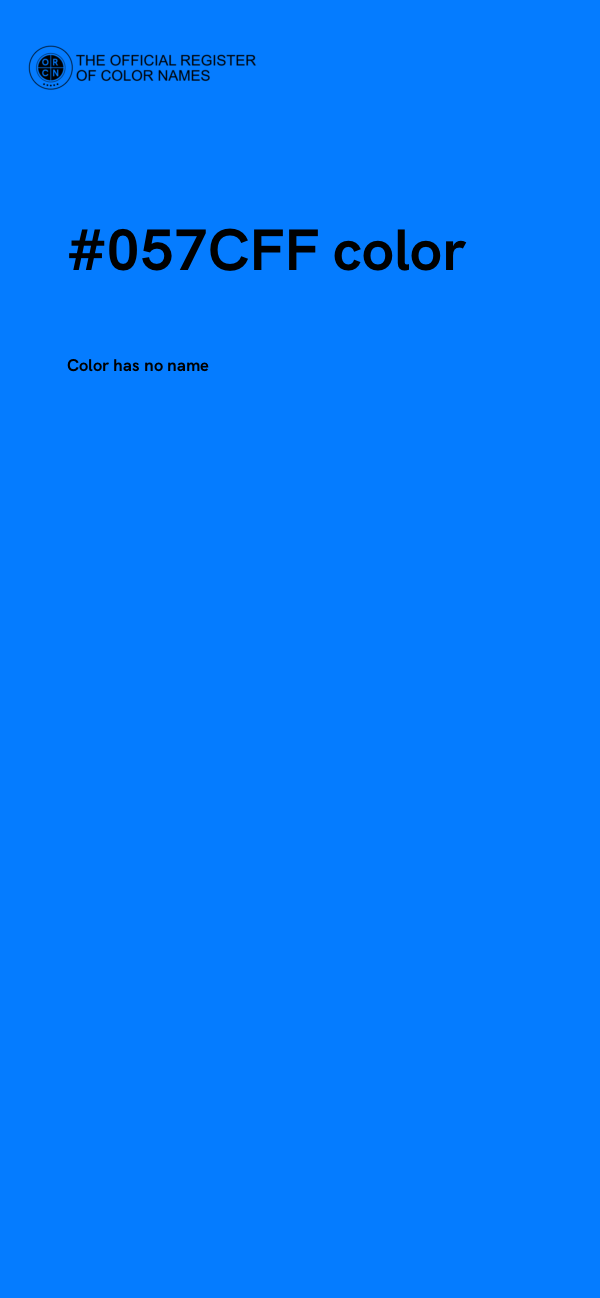 #057CFF color image