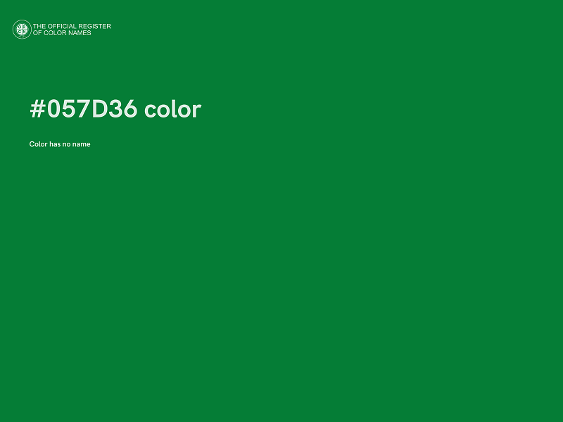#057D36 color image