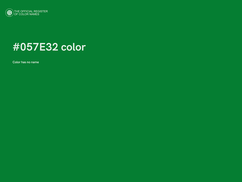 #057E32 color image