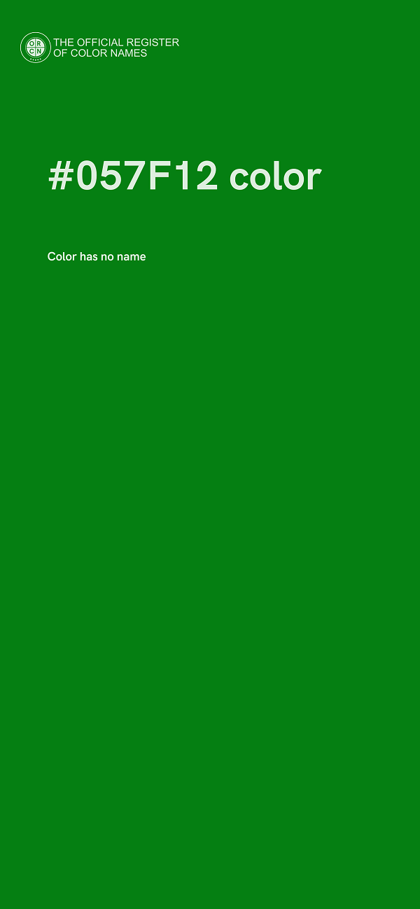 #057F12 color image