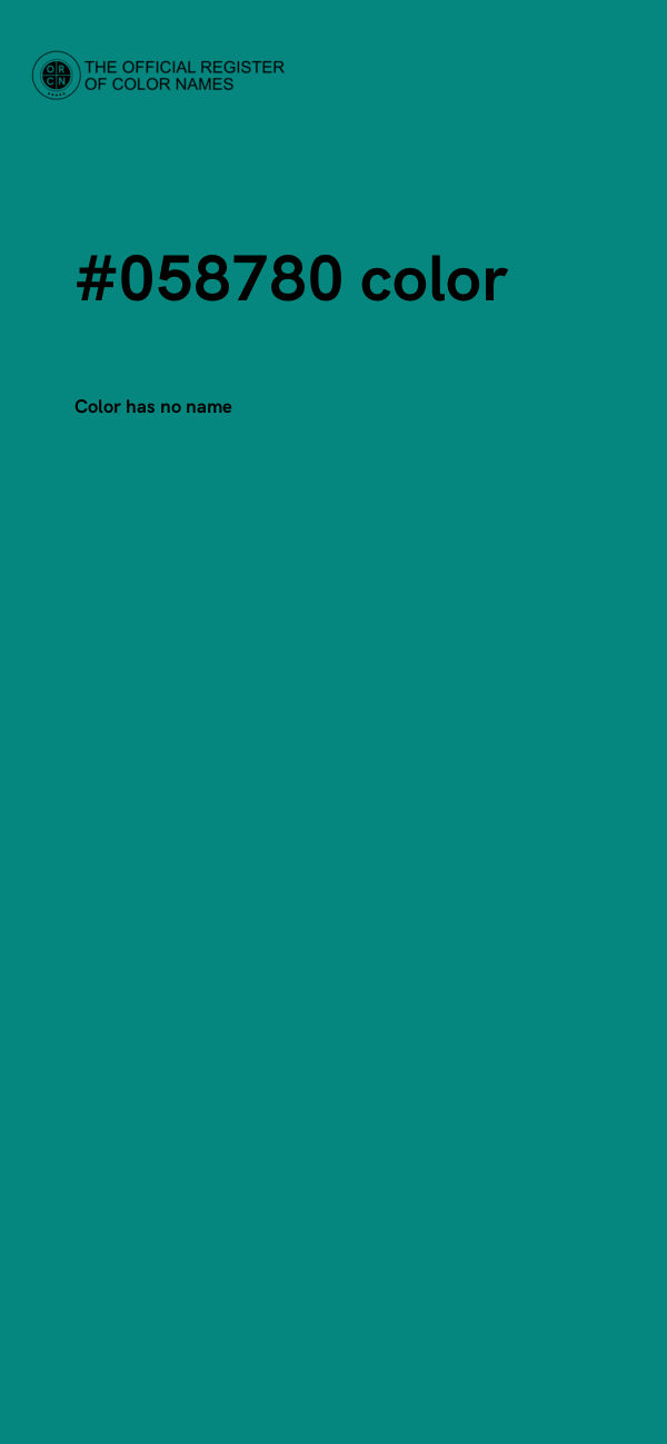 #058780 color image
