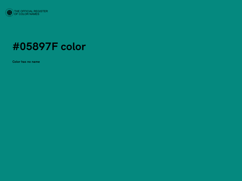#05897F color image