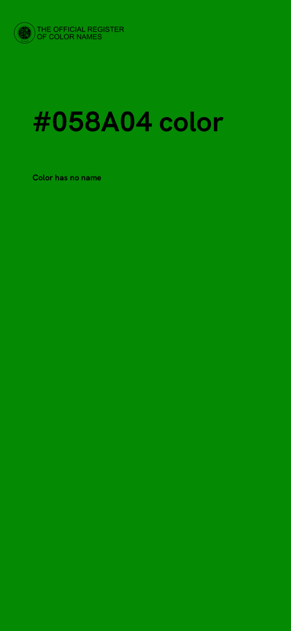 #058A04 color image