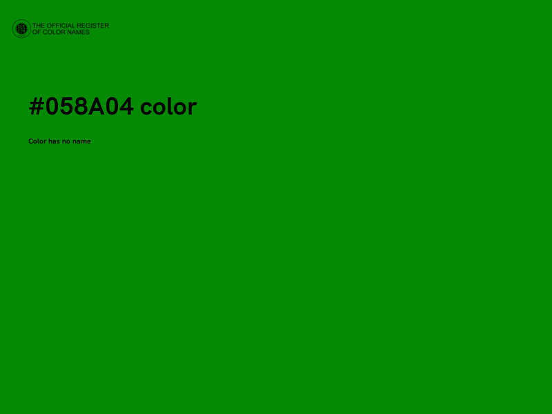 #058A04 color image