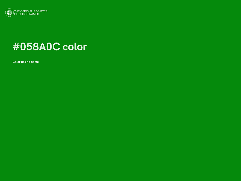 #058A0C color image