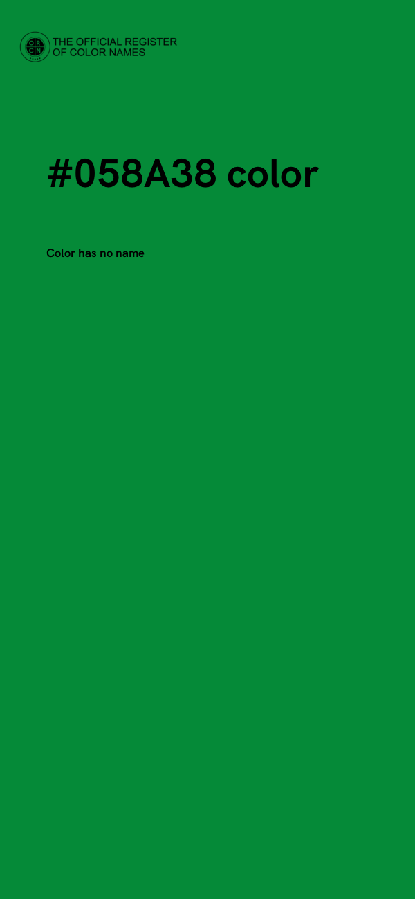 #058A38 color image