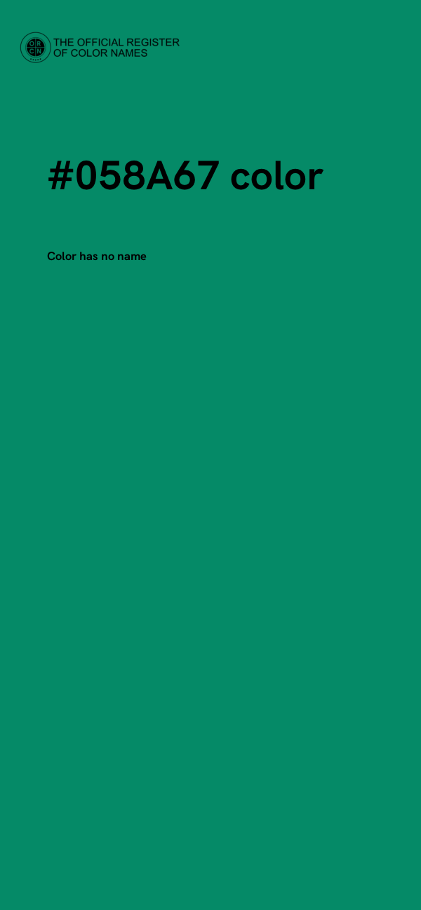 #058A67 color image